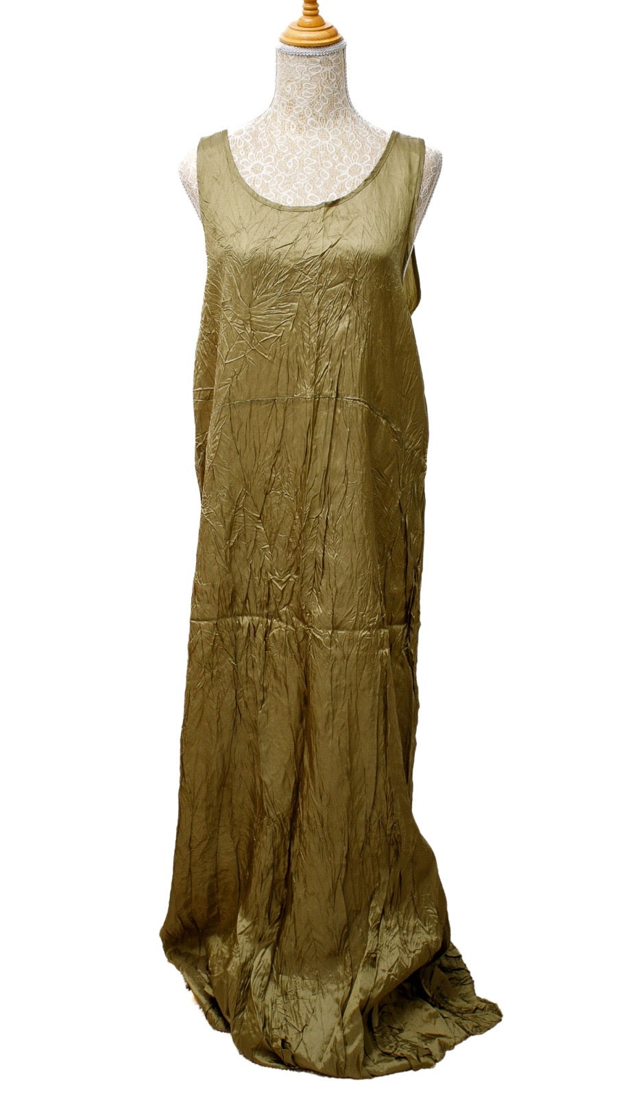 Vestido italiano verde musgo