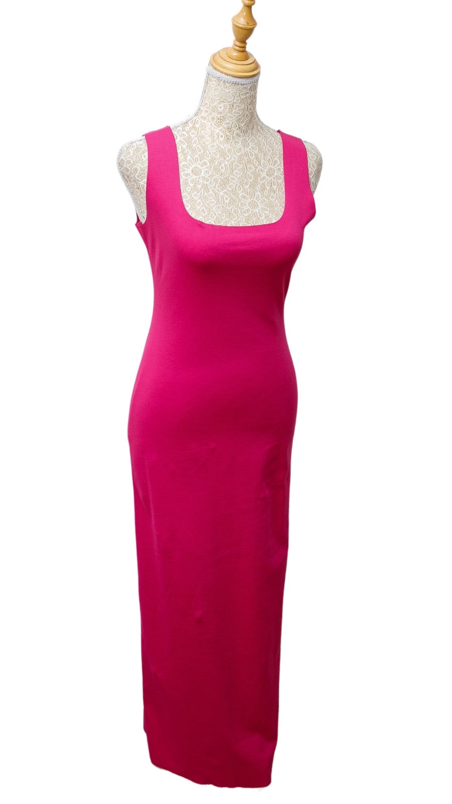 Vestido tubo fucsia