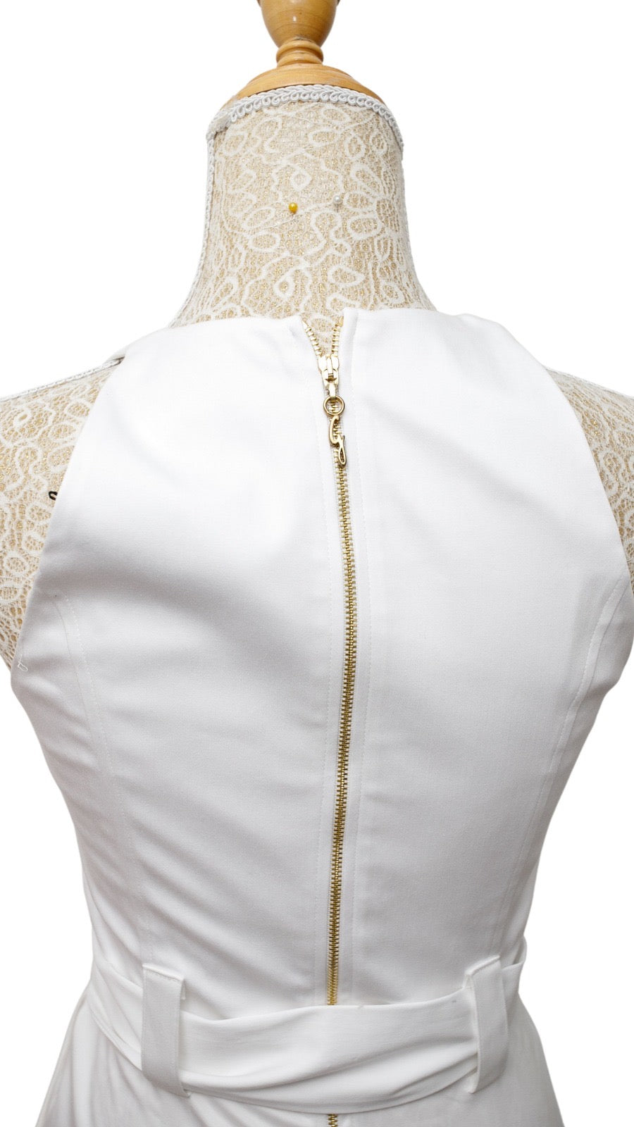 Vestido blanco cierre espalda