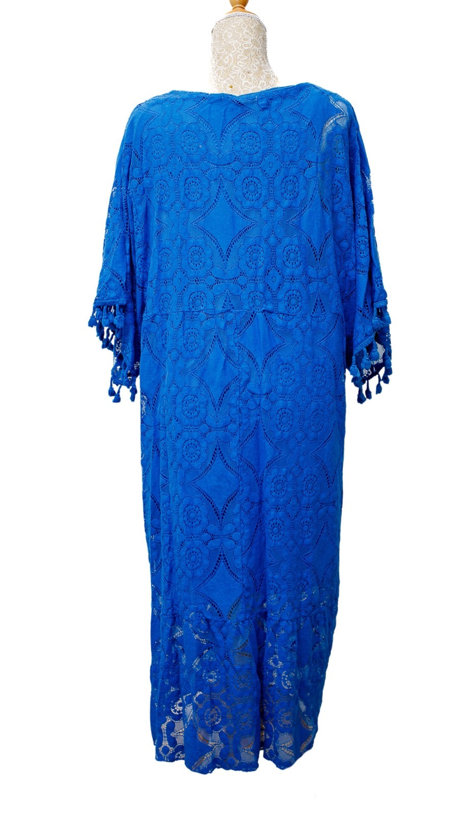 Vestido rafia azul