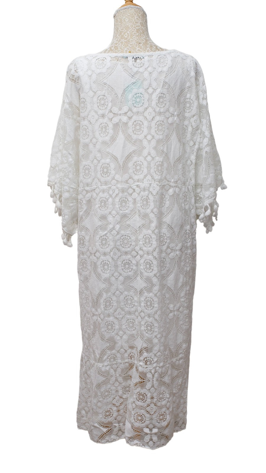 Vestido rafia blanco
