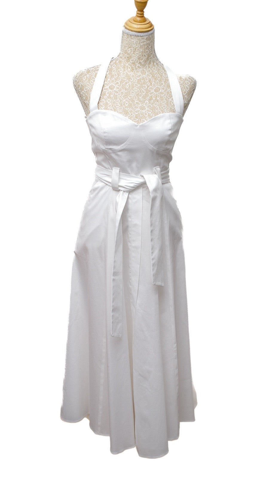 Vestido blanco cierre espalda