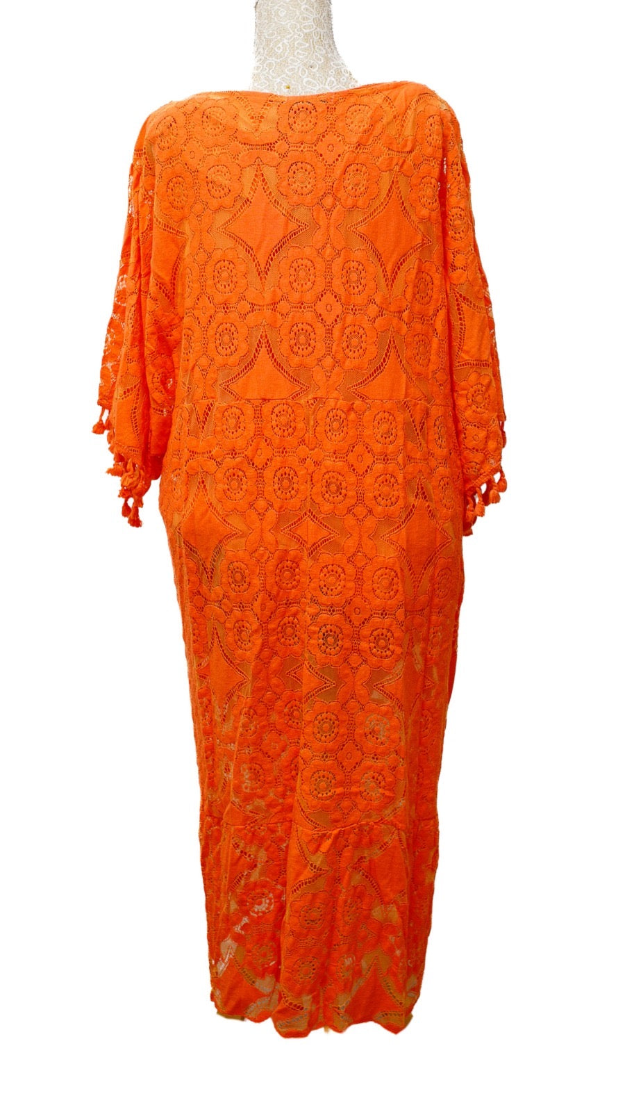 Vestido rafia naranjo
