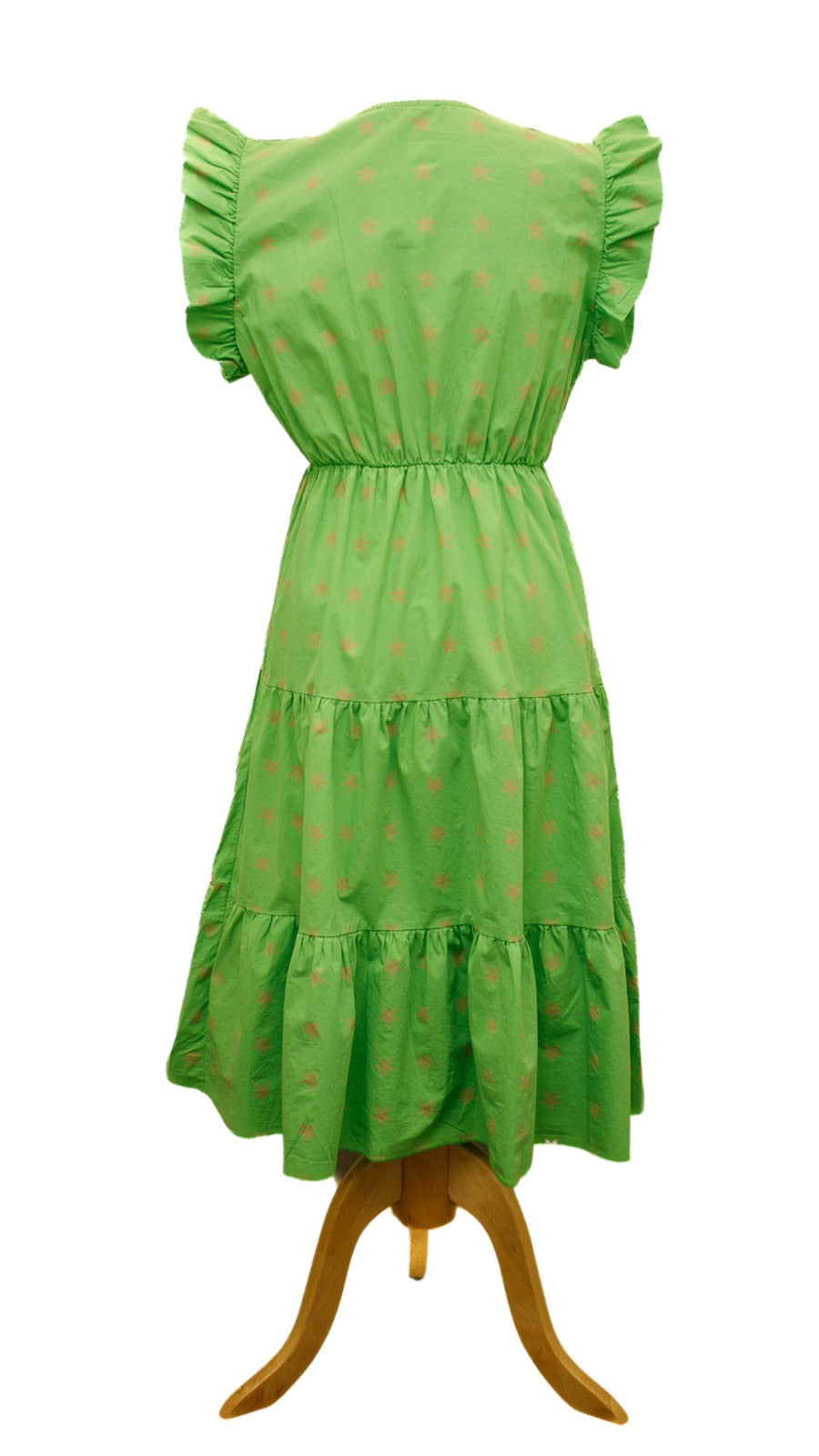 Vestido verde estrellas