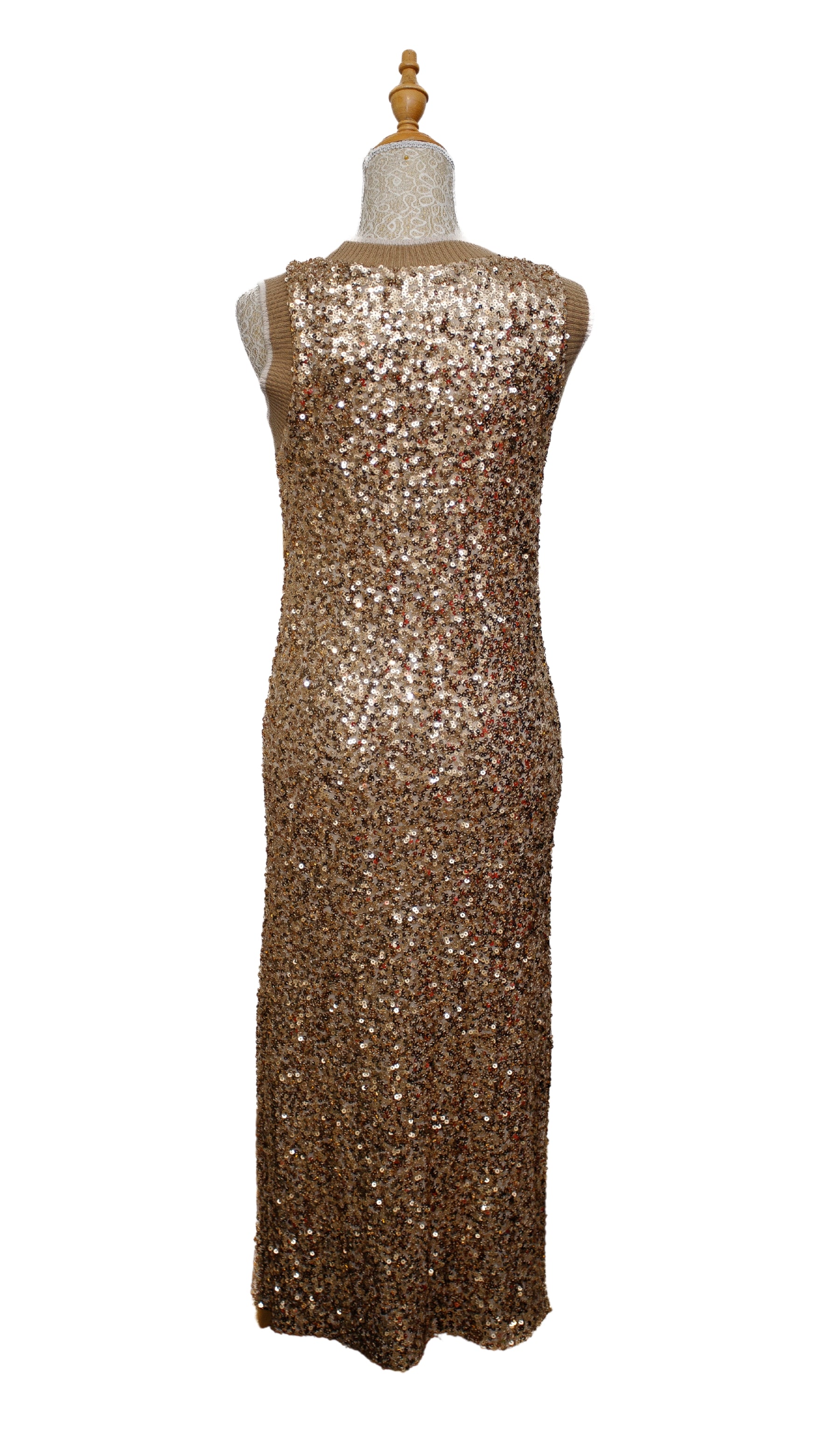 Vestido lentejuelas doradas