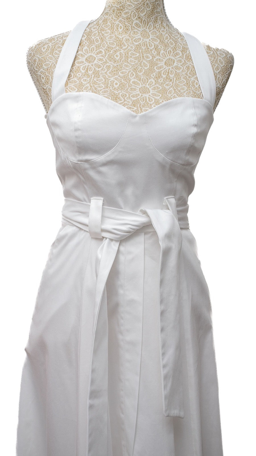 Vestido blanco cierre espalda