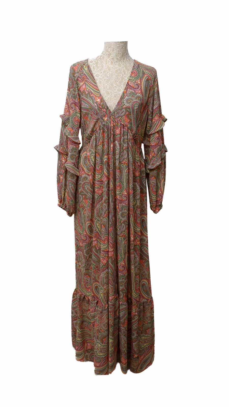 Vestido largo multicolor