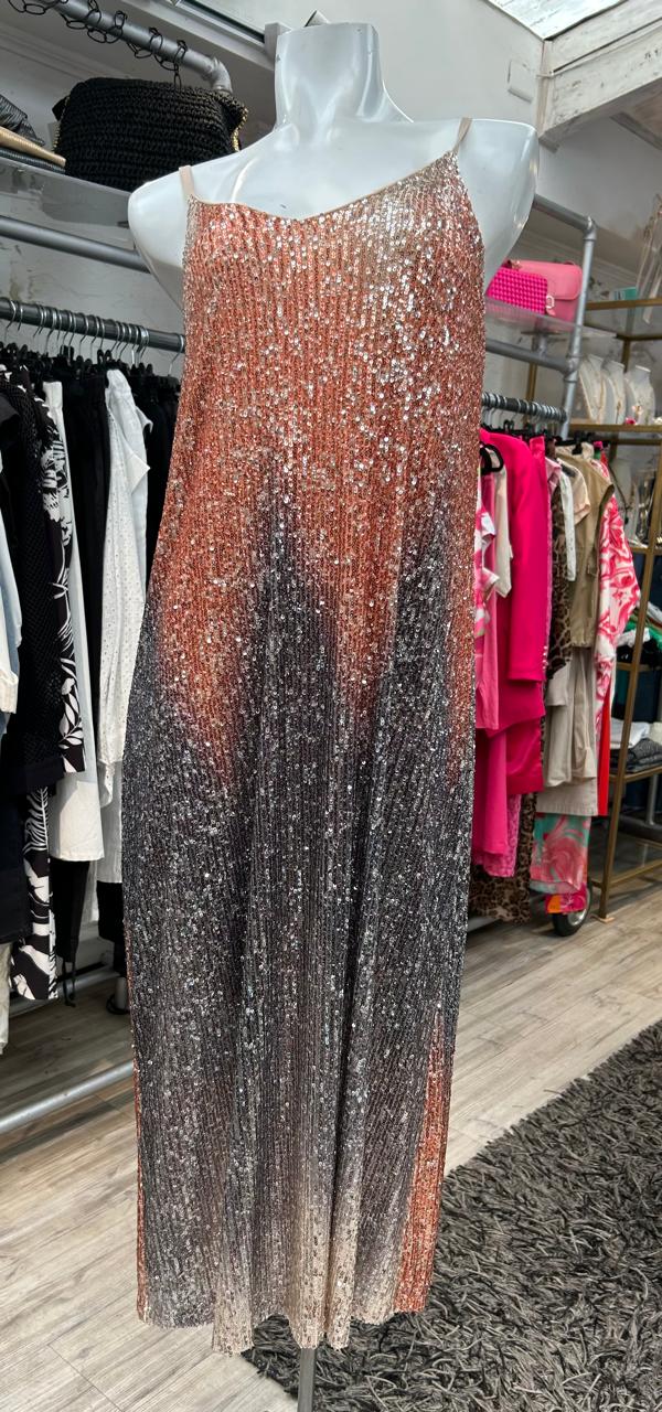 Vestido lentejuelas degradé
