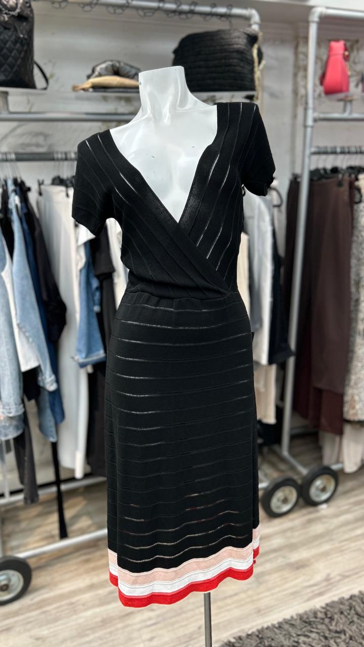 Vestido negro tejido