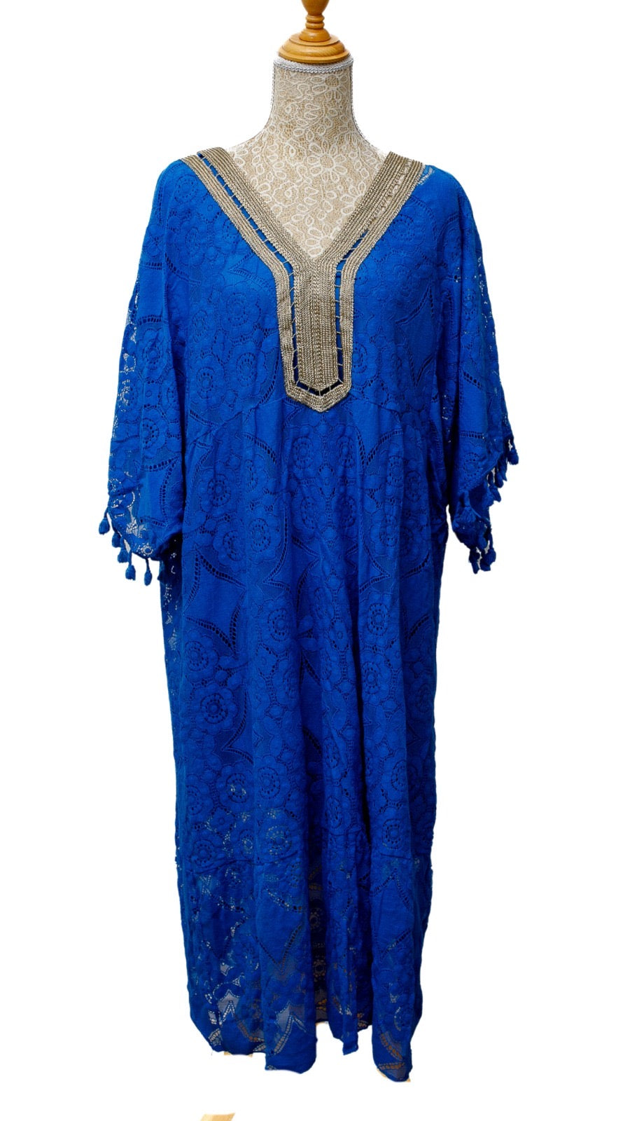 Vestido rafia azul