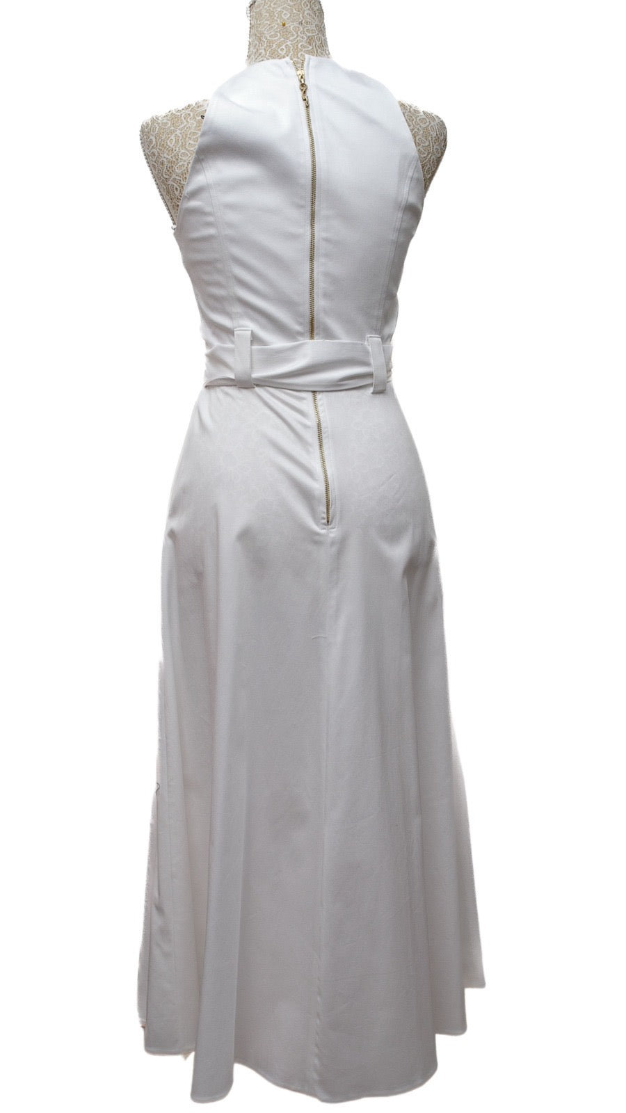 Vestido blanco cierre espalda