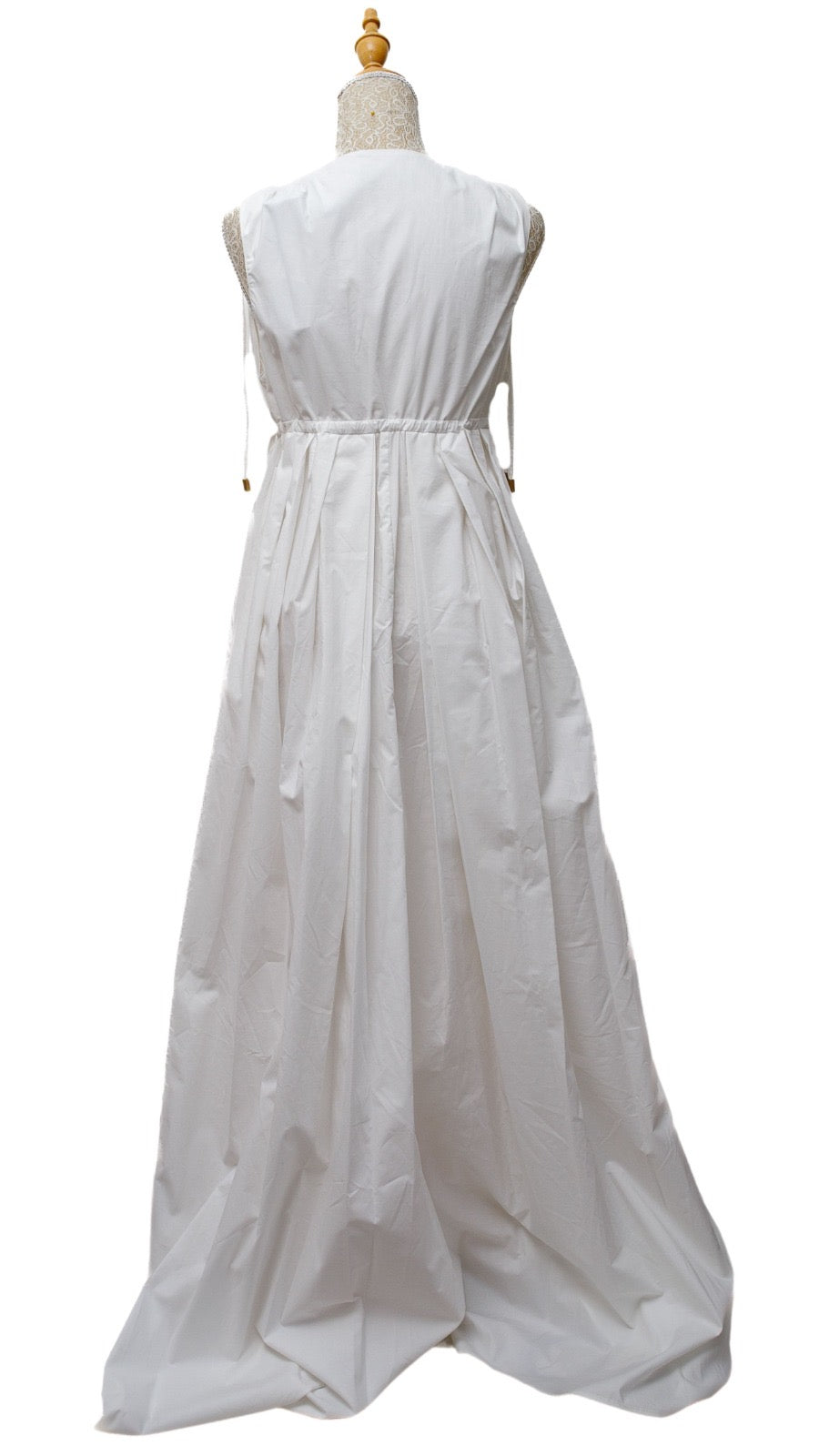 Vestido amarras blanco corte amplio