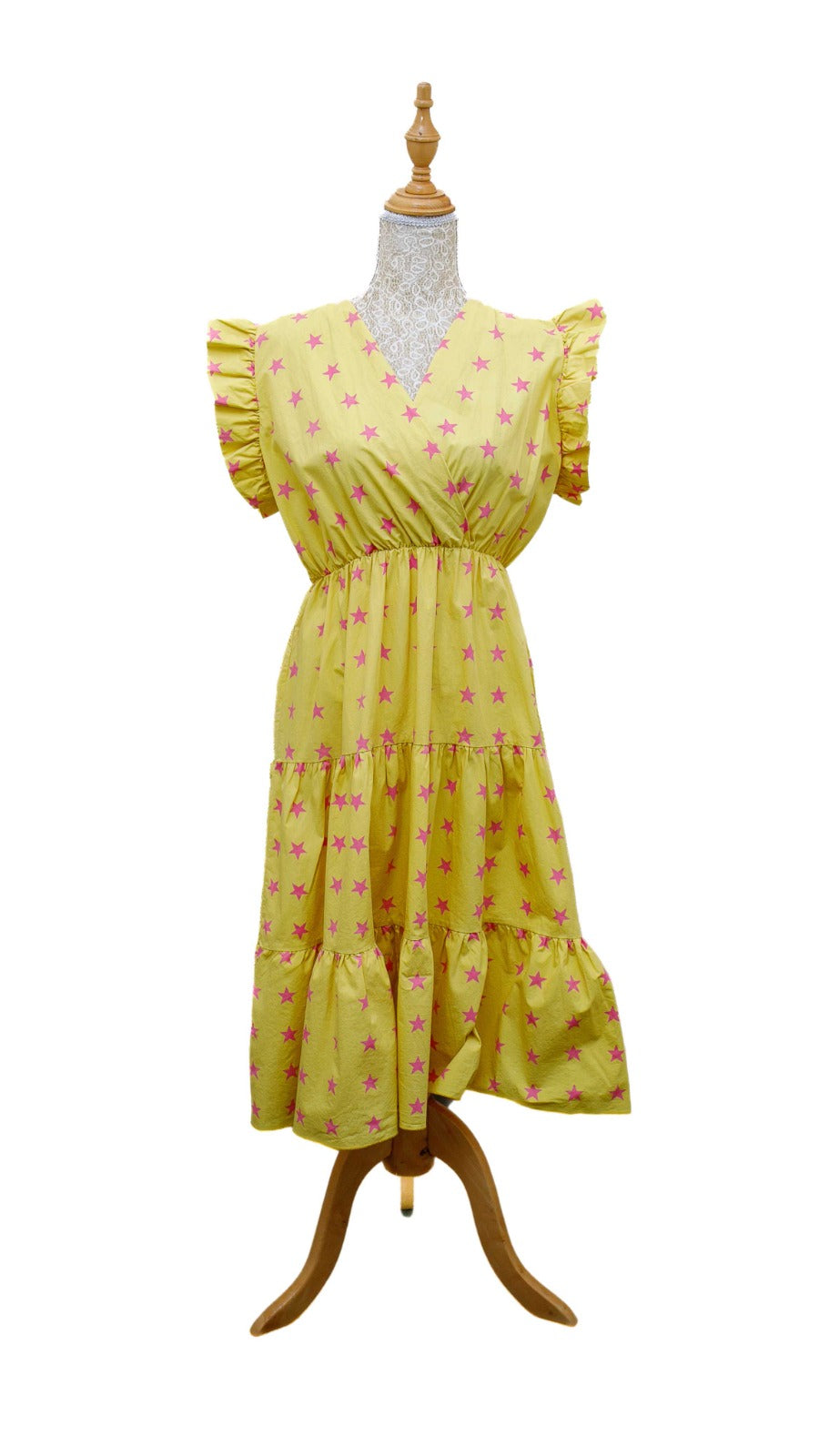 Vestido amarillo estrellas