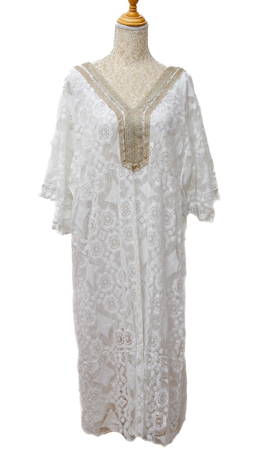 Vestido rafia blanco
