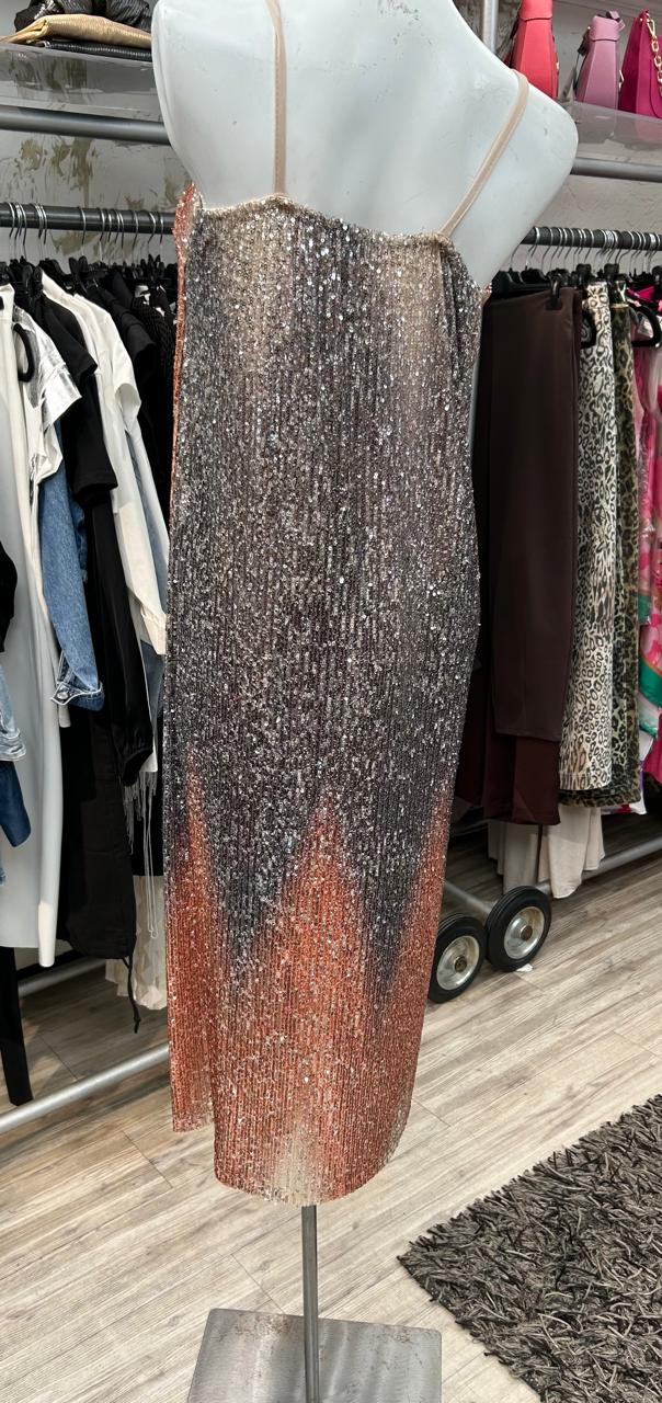Vestido lentejuelas degradé