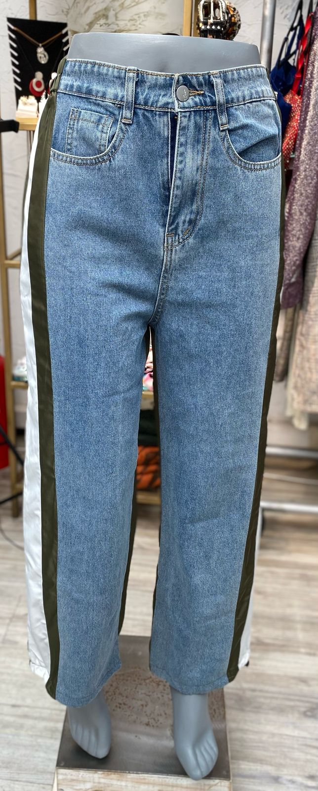 Pantalón dos telas verde